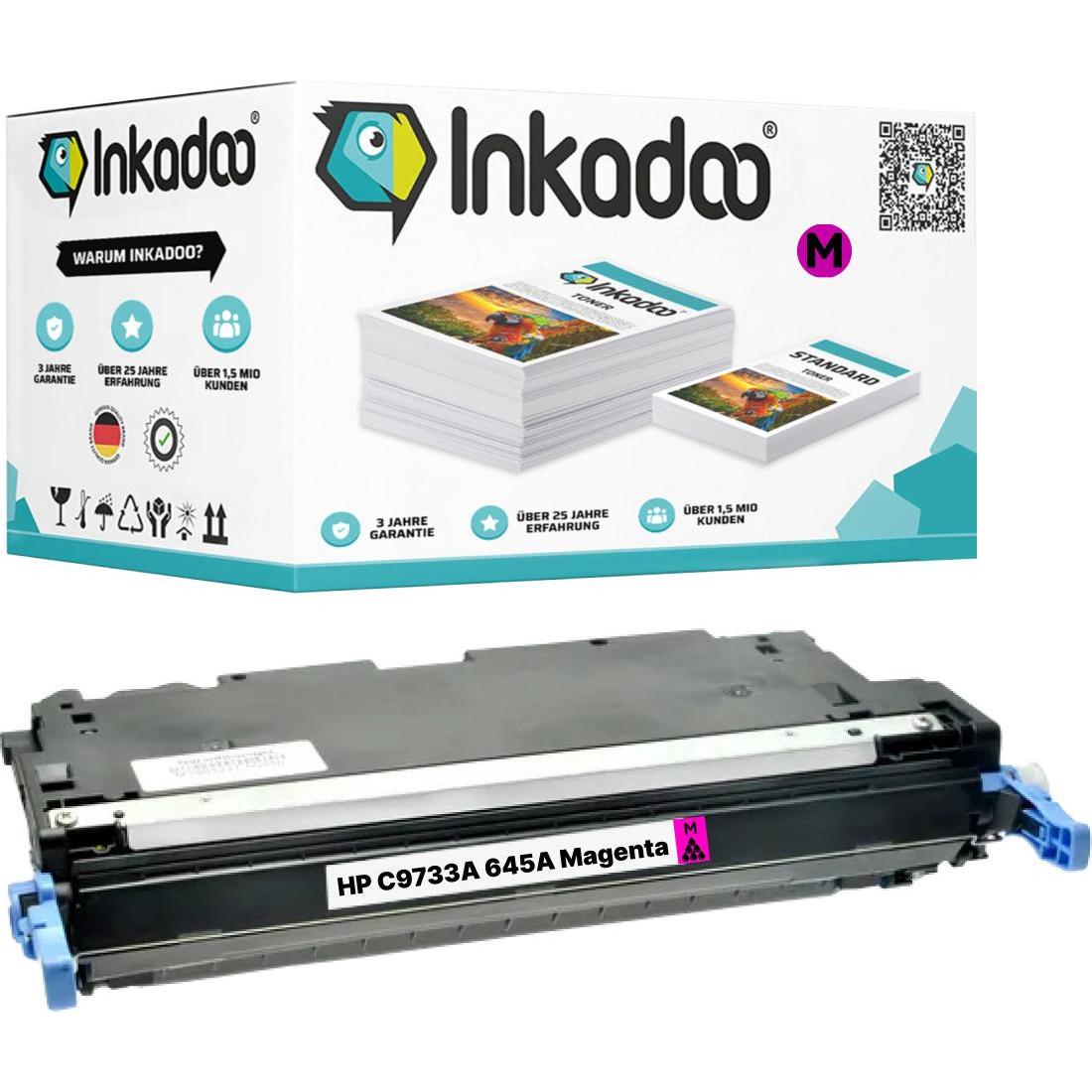 Inkadoo, Toner, Toner kompatibel zu HP C9733A / 645A Toner, magenta Magenta (M)