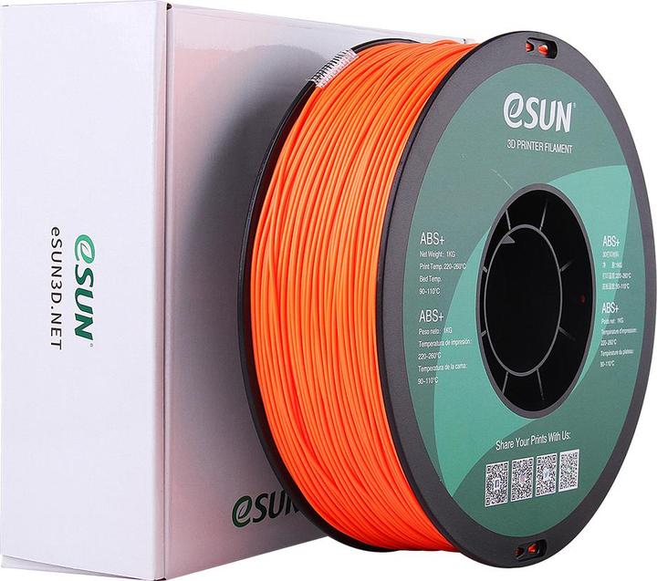 Produktbild eSUN ABS+ 1,75mm Orange 1kg 3D Filament (ABS, 1.75 mm, 1000 g, Orange)