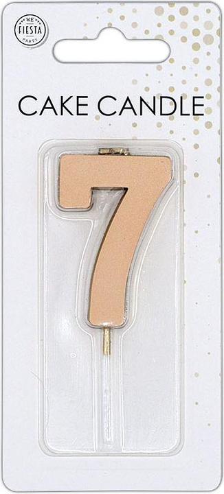Produktbild Globos Europe Kuchenkerze 4,5 cm, Metallic-Roségold, Nr. 7