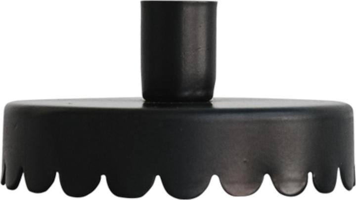 Eulenschnitt Kerzenhalter Mini Welle schwarz 4,9 cm