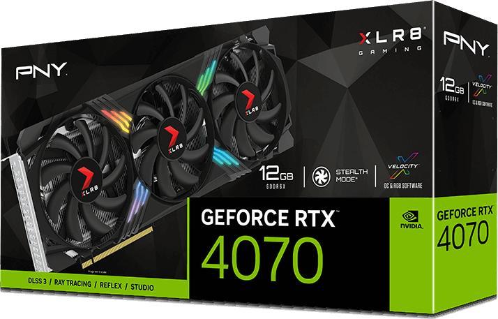 Produktbild PNY GeForce RTX 4070 12GB XLR8 Gaming VERTO EPIC-X RGB Triple Fan (12 GB)