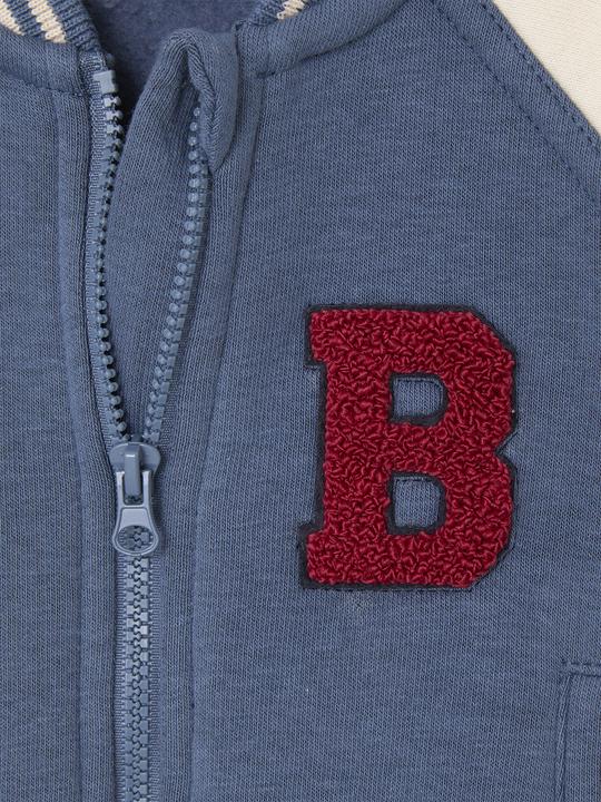 Produktbild Vertbaudet Baby Sweatjacke im College-Style mit Aufnäher, Recycling-Polyester (74)