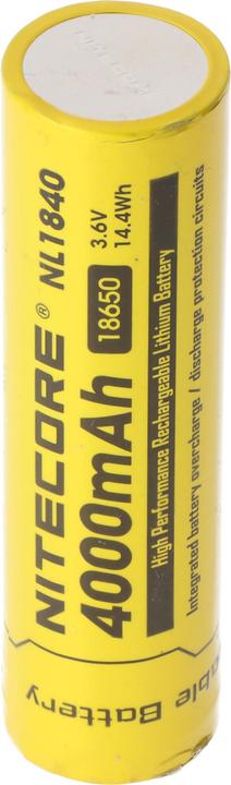 Produktbild Nitecore 18650 Li-Ion Akku, NL1840, 4000mAh, mit Schutzschaltung