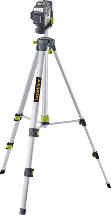 Tragekoffer, PocketWallHolder, Netz-/Ladegerät inkl. internat. Adapter, Lasersichtbrille, Magnet-Zielplatte grün, Li-Ion Akkupack, Kompaktstativ 150 cm, PocketPlane-Laser 3G