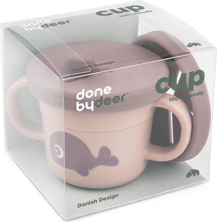 Actual product image Done by Deer Snack & drinking cup set Wally pink