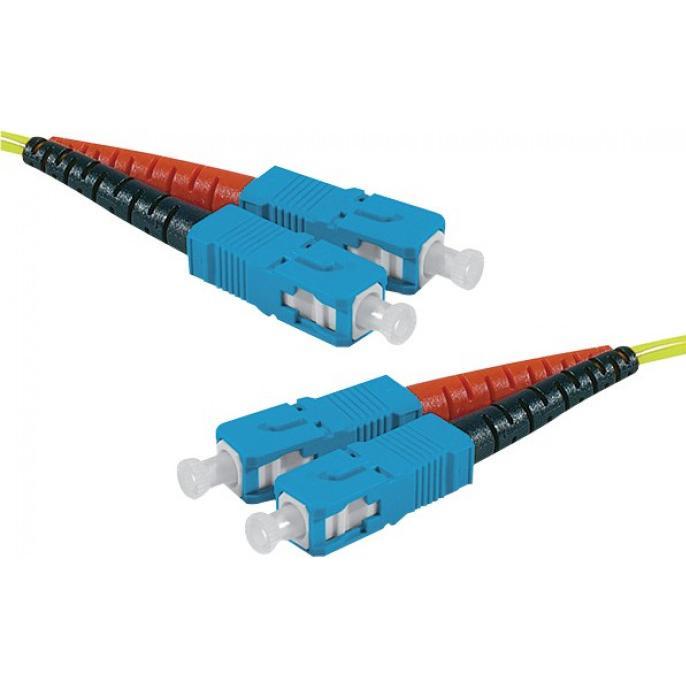 Exertis Connect LWL Patchkabel Eco, 9/125 µm, OS2-Faser, SC Duplex Stecker/Stecker, gelb, 2,0 m UPC UPC-Schliff (S/UTP, ...