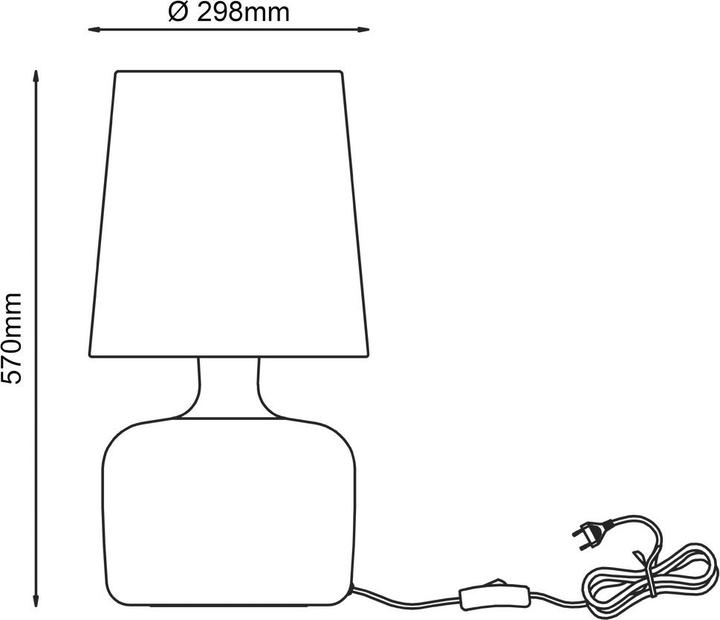Produktbild Brilliant Hydra Tischleuchte 57cm taupe/dunkelblau Glas/Textil Schnurzwischensch (E27)