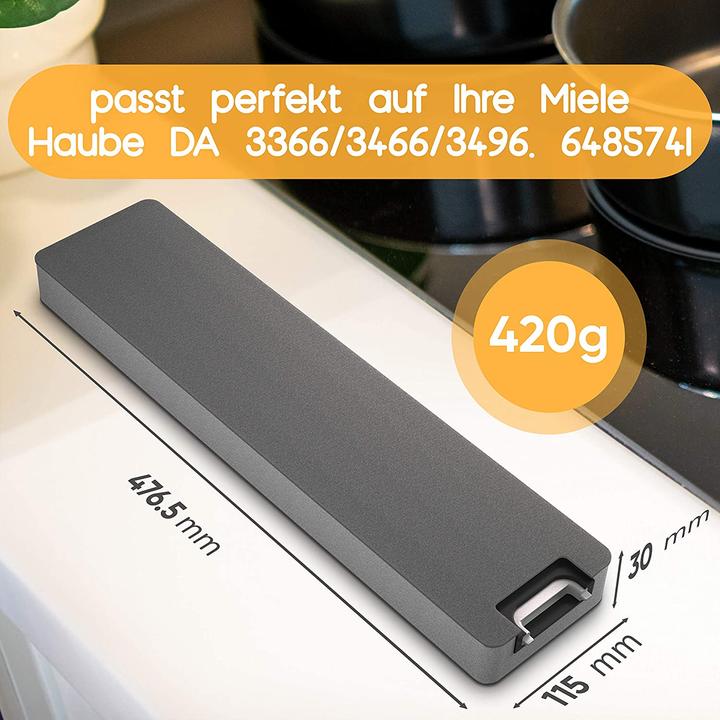 Actual product image Europart Kohlefilter passend für Miele DKF13-1 6485741 477x115mm für Dunstabzugshaube