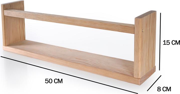 Image du produit Homitis Shelvia Three Wall Shelf (50 x 8 x 15 cm)