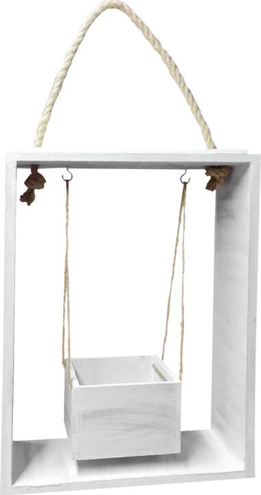 Natura Punto Holzrahmen mit Schaukel und Kordel, weiss