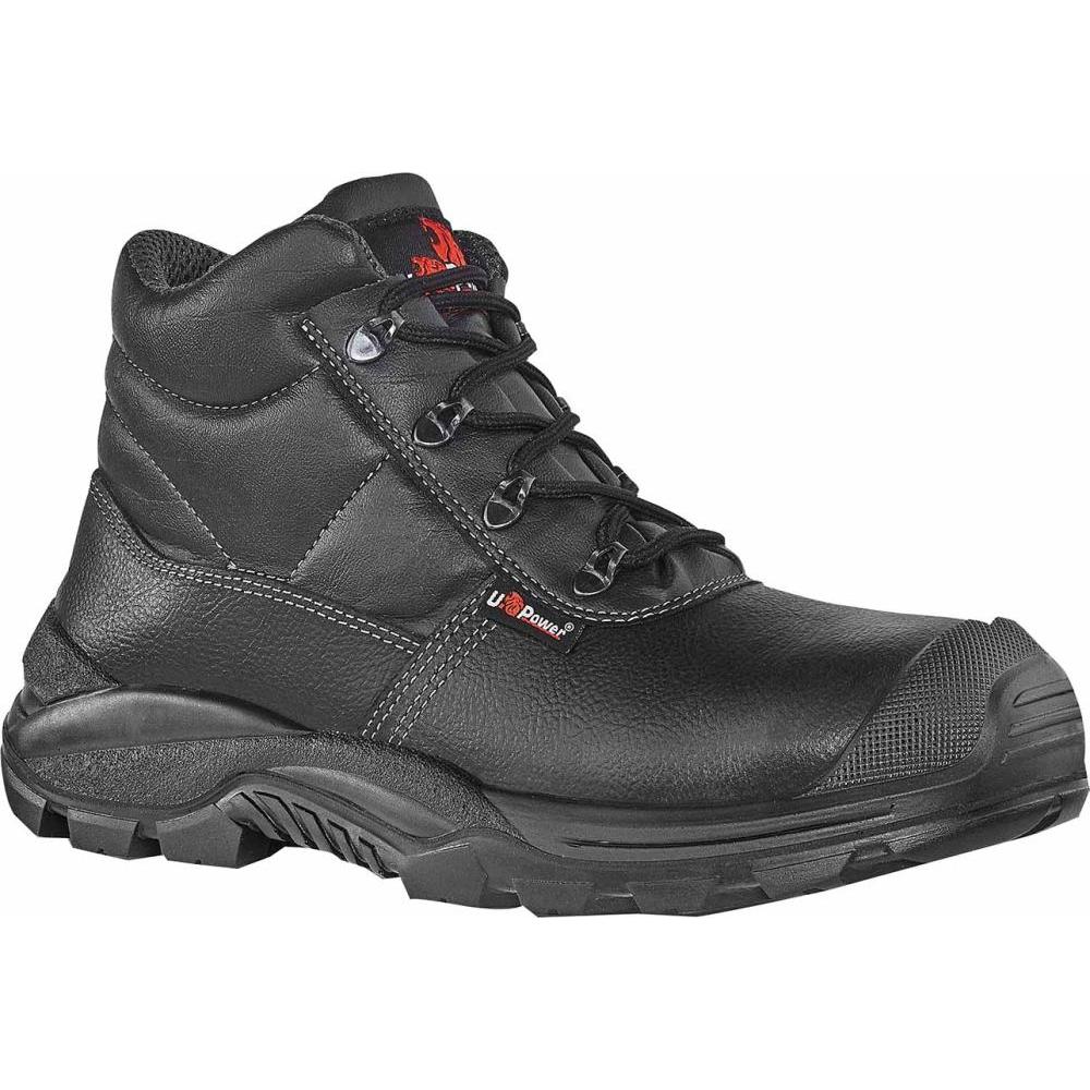 U-Power, Sicherheitsschuhe, Sicherheitsstiefel Jaguar UK Grösse 39 schwarz S3 SRC EN ISO 20345 vollnarbiges Leder (S3, 3...