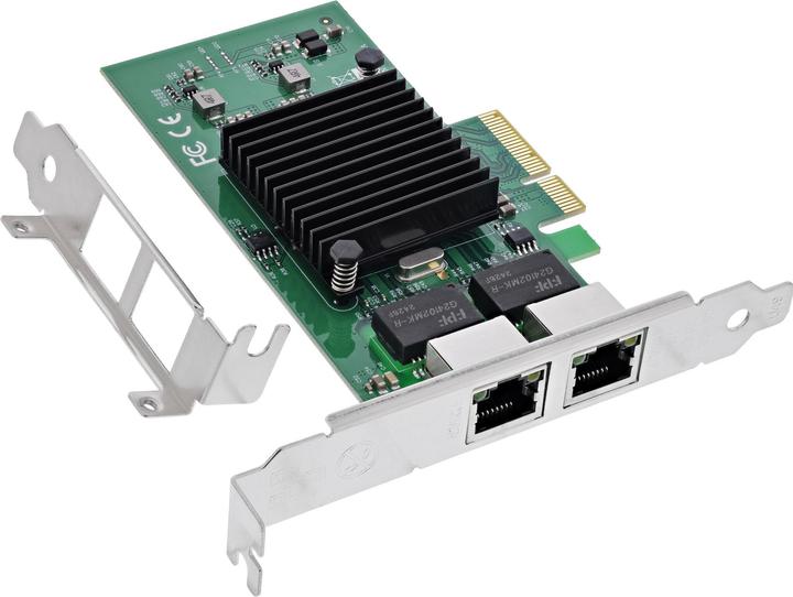Immagine prodotto InLine Dual-Gigabit Netzwerkkarte (Ethernet, Mini PCI Express, PCIe)