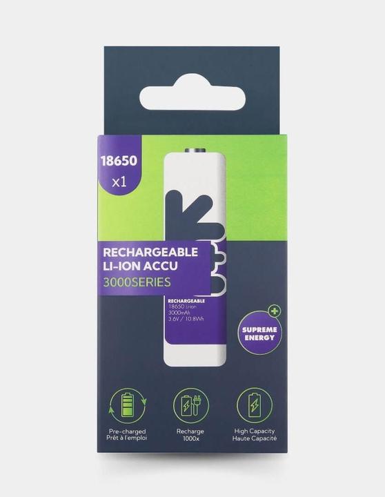 Produktbild Uniross Lithium 18650 3000 BT - BL1 (1 Stk., 18650, 3000 mAh)