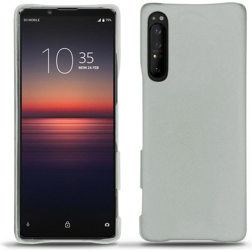 Noreve Lederschutzhülle (Sony Xperia 1 II), Smartphone Hülle, Grau