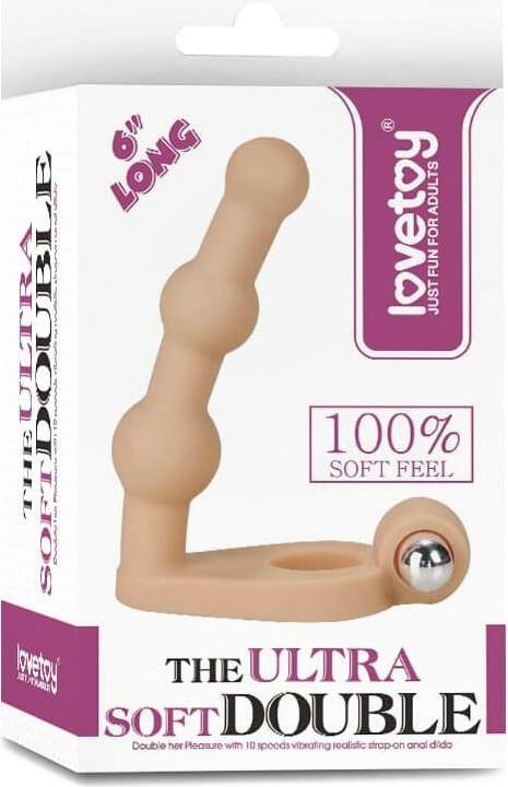 Lovetoy Anal Stimulator The Ultra Soft Bead 6 mit Vibration Flesh