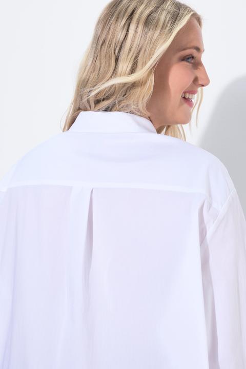 Produktbild Ulla Popken Hemdbluse, Perlmuttknöpfe, oversized, Langarm (46, 48)
