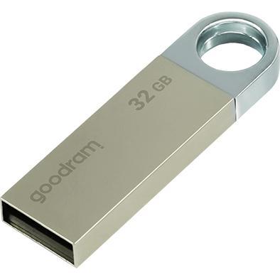 Thumbnail - Goodram 32GB USB 2.0 - 32 GB - USB Typ-A - 2.0 - 20 MB/s - Drehring - Schwarz - Silber (32 GB, USB 2.0), USB Stick, Silb...