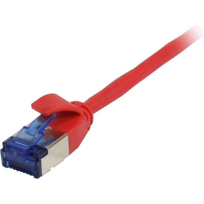 Synergy 21 Patchkabel RJ45, CAT6A 500Mhz, 0,15m, rot, UFTP, slimline rund d3,8mm, TPELSZHSu (U/FTP, CAT6a, 0.15 m), Netz...