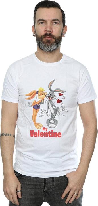 Actual product image Looney Tunes Mens Bugs Bunny And Lola Valentine's Day T-Shirt (5XL)