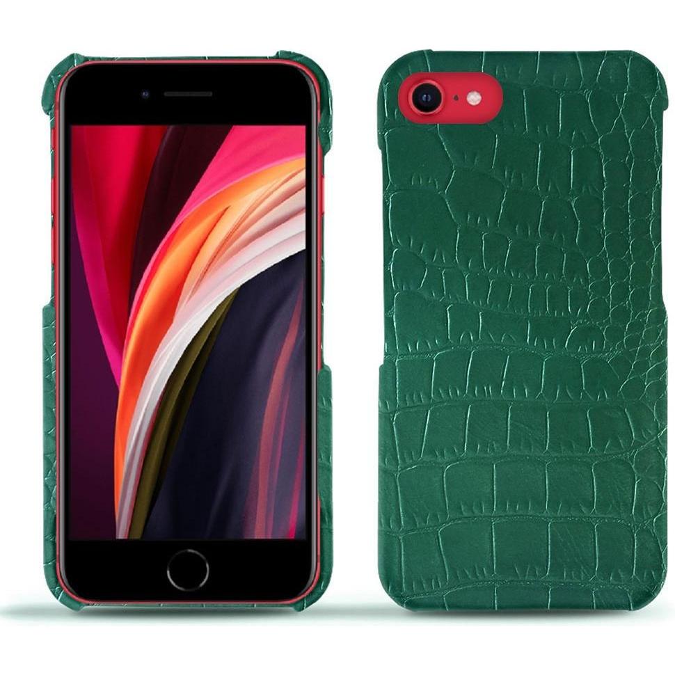 Noreve Lederschutzhülle (Apple iPhone SE (3rd Gen), Apple iPhone SE (2nd Gen)), Smartphone Hülle, Grün