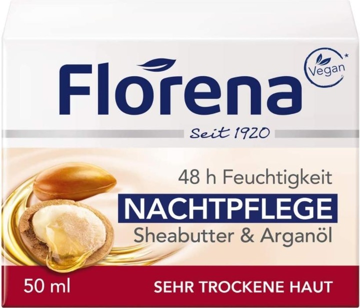 Produktbild Polpharma Florena, Nachtpflege mit Sheabutter und Arganöl, 50 ml (50 ml, Nachtcreme)