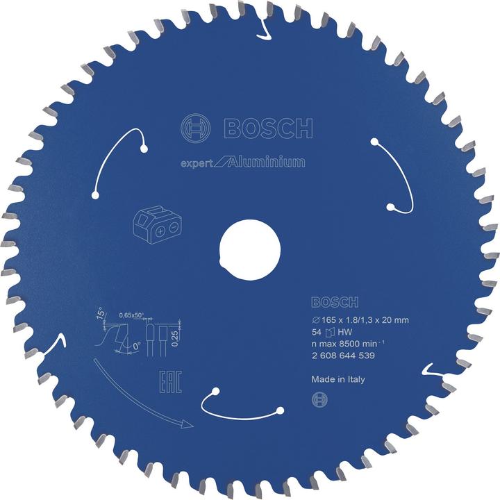 Actual product image Bosch Professional Zubehör Cordless circular saw blade Expert for aluminium, 165 x 1.8/1.3 x 20, 54 teeth