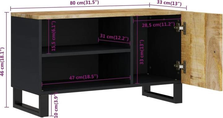 Immagine prodotto vidaXL TV-Schrank (80 x 33 x 46 cm)