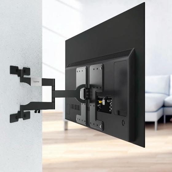 Produktbild Hama TV-Wandhalterung, OLED, flach, schwenkbar, ausziehbar, 229cm (90") bis 50kg (Wand, 50 kg, 37" - 90")
