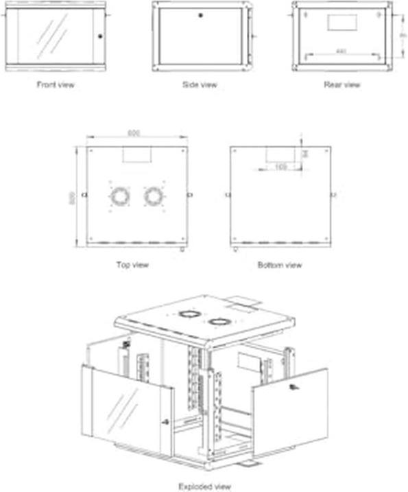 Actual product image equip Server cabinet (10.86 RU, 19 inch rack)