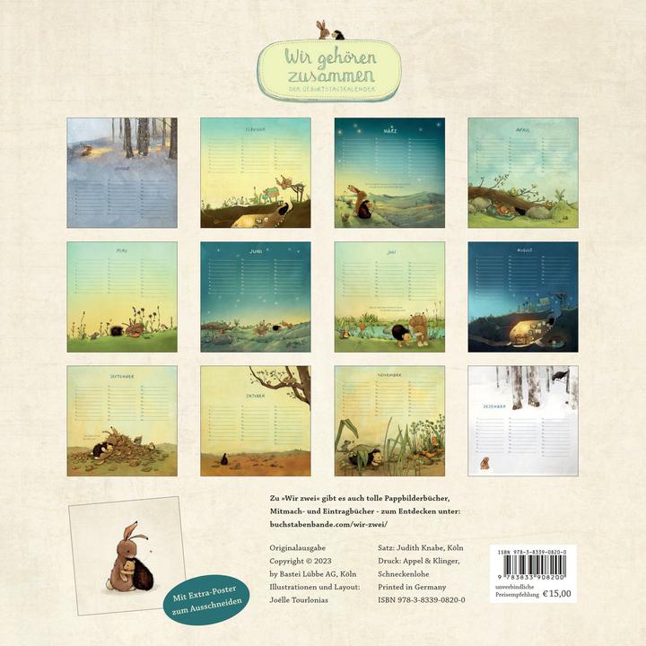 Produktbild Wir gehören zusammen – Der Geburtstagskalender