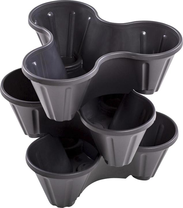 Image du produit UPP Pots à plantes, tour à plantes, empilable, terre cuite, lot de 3 (12 cm)