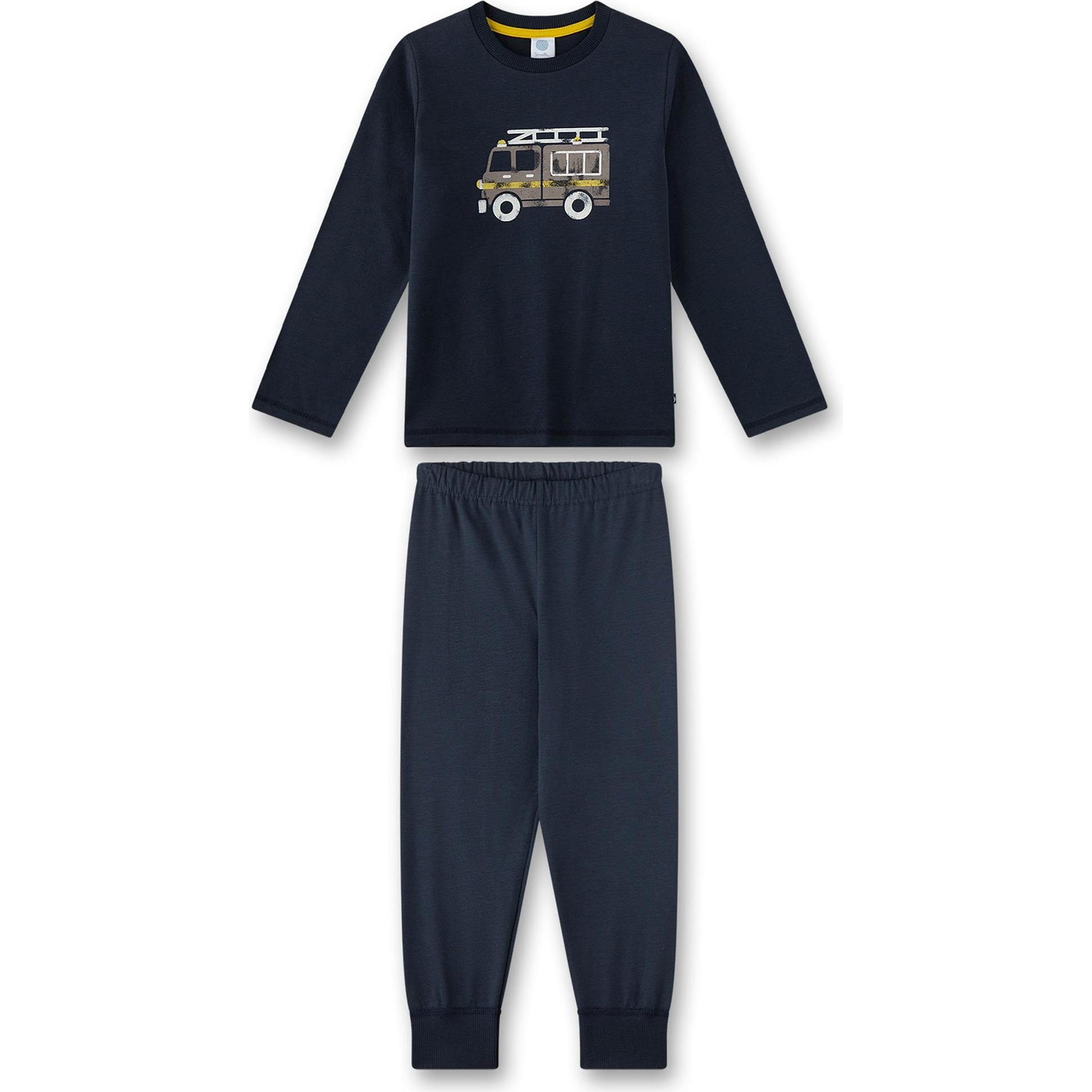Sanetta, Jungen, Pyjama, Schlafanzug Firetruck, Blau, (128)