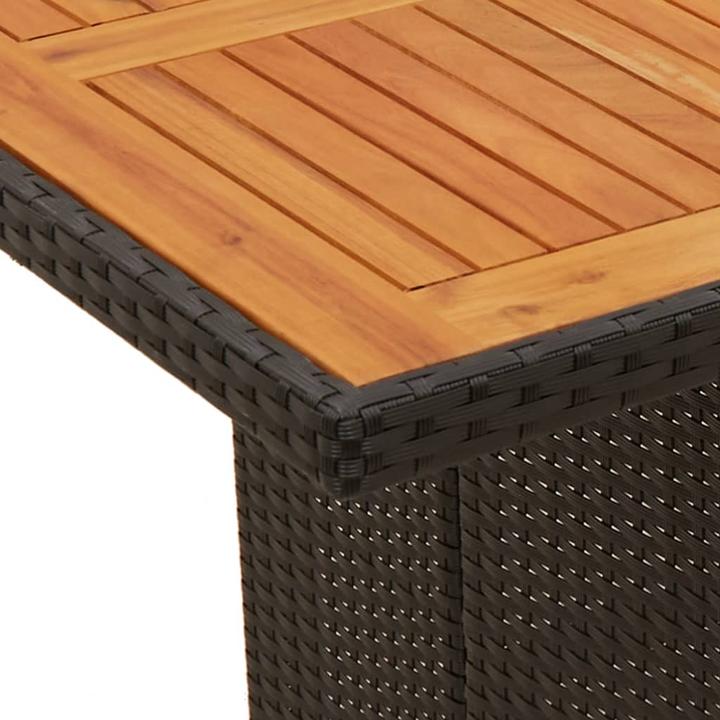 Produktbild vidaXL Bistroset Sitzgruppe Balkonset Gartenmöbel 11-tlg. Schwarz Poly Rattan