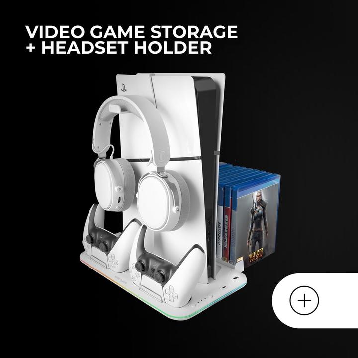 Image du produit Mars Gaming Support Multifonction Mps5-B2 RGB Pour Ps5 (Blanc) (Filaire)