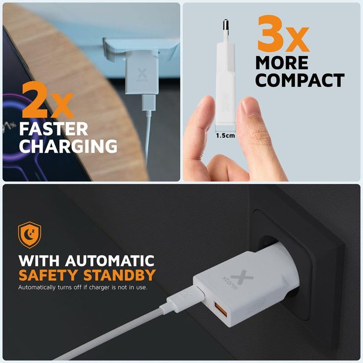 Actual product image Xtorm 1x USB-C, 1x USB-A 18W Go2 SlimLine (25 W)