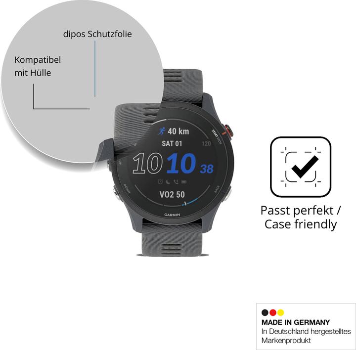 Produktbild Dipos Schutzfolie Matt für Garmin Forerunner 255