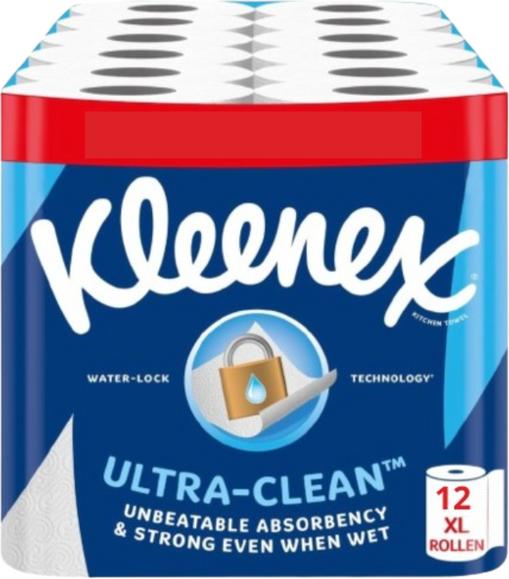 Actual product image Kleenex household paper Ultra Clean, 12 XL rolls (12x)
