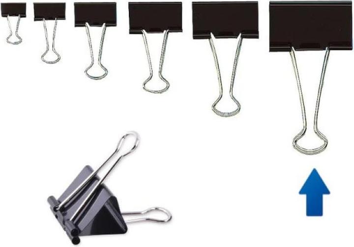 Produktbild Wonday Foldback-Klammer, (B)51 mm, Klemmweite 20 mm, schwarz (12 x)