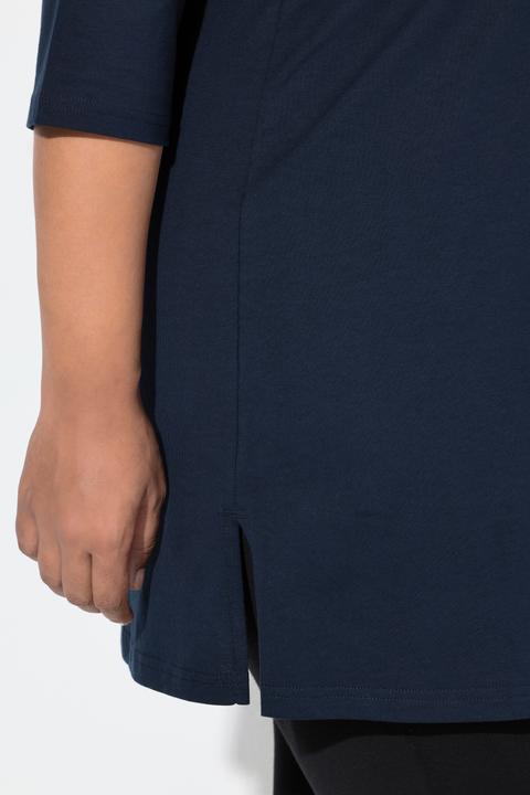 Immagine prodotto Ulla Popken Maglia dal taglio lungo e svasato con scollo a girocollo e maniche a 3/4 (68)