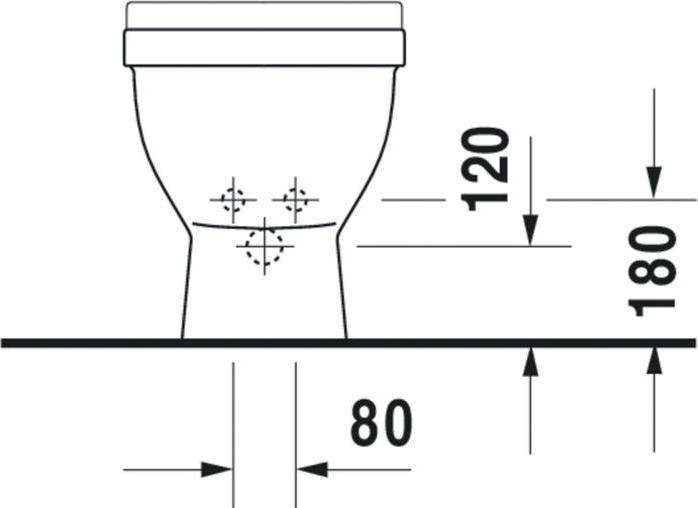 Actual product image Duravit Floor-standing bidet STARCK 3 m ÜL HLB 360x560mm 1 tap hole white