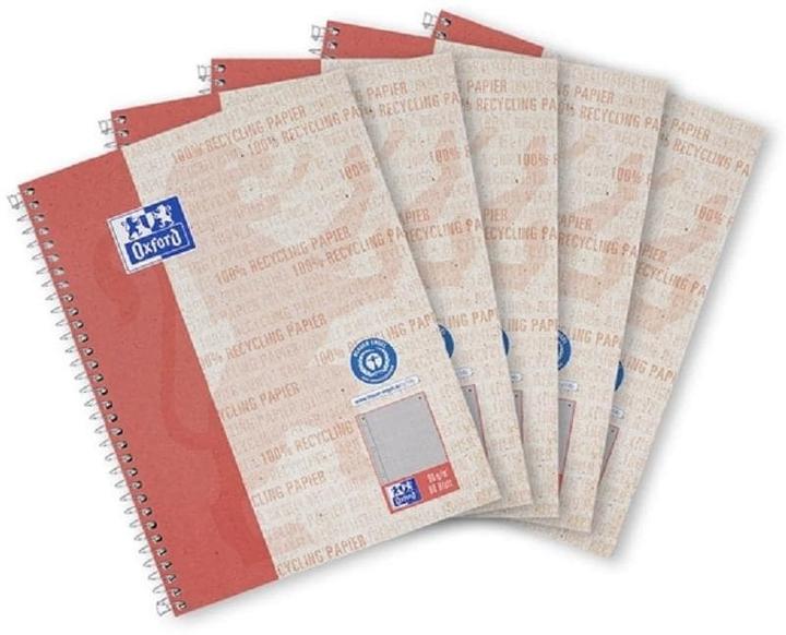Actual product image Oxford RECYCLING - college notepad squared (A5+, Checked, Soft cover)
