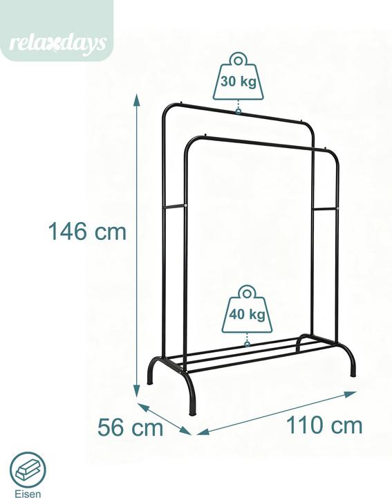 Actual product image Relaxdays coat rack