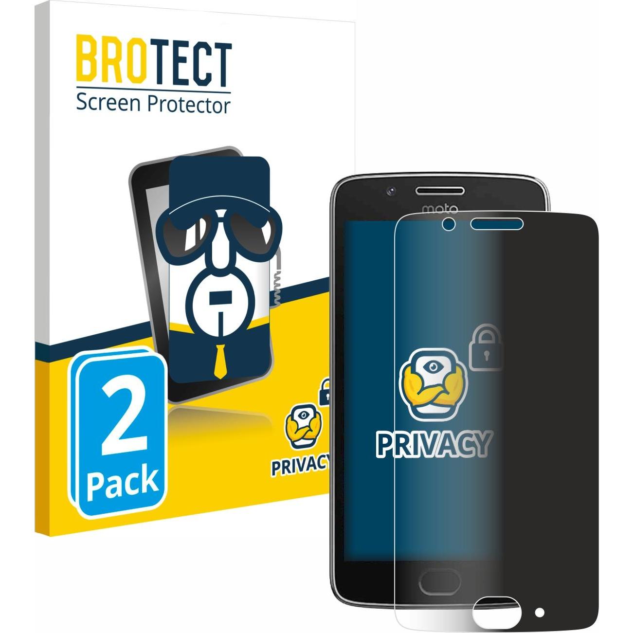 Thumbnail - BROTECT Sichtschutzfolie Anti-Spy Privacy Folie Blaulicht-Schutz (2 Stück, Motorola Moto G5), Smartphone Schutzfolie, Bl...