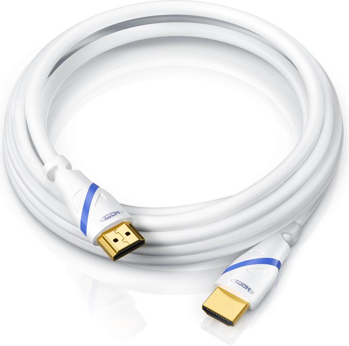 Actual product image Primewire HDMI cable 2.0b - 4k 60Hz Ultra HD - Ethernet Highspeed - Full HD - 3D - ARC - 3 x shielded (10 m, HDMI)