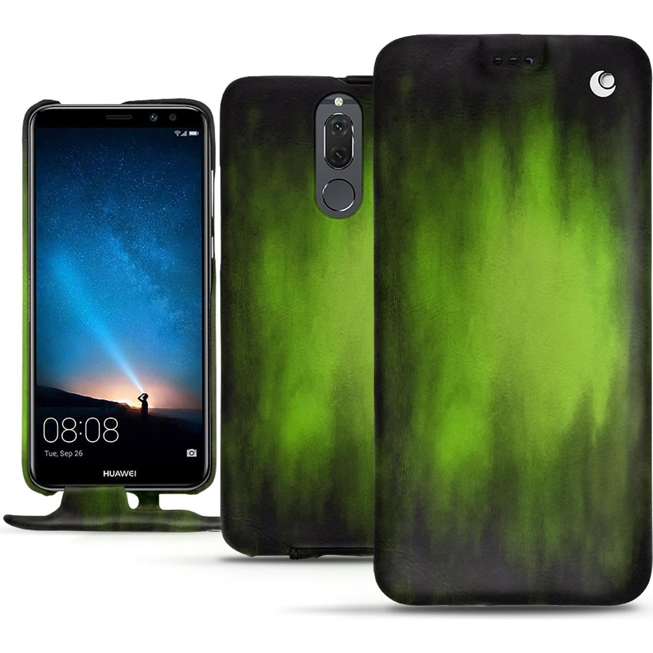 Noreve Lederschutzhülle vertikal (Huawei Mate 10 Lite), Smartphone Hülle, Grün