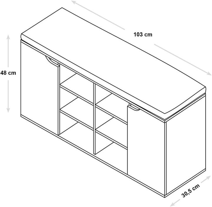 Immagine prodotto Kesper Panchina per scarpe (103 x 30.50 x 48 cm)