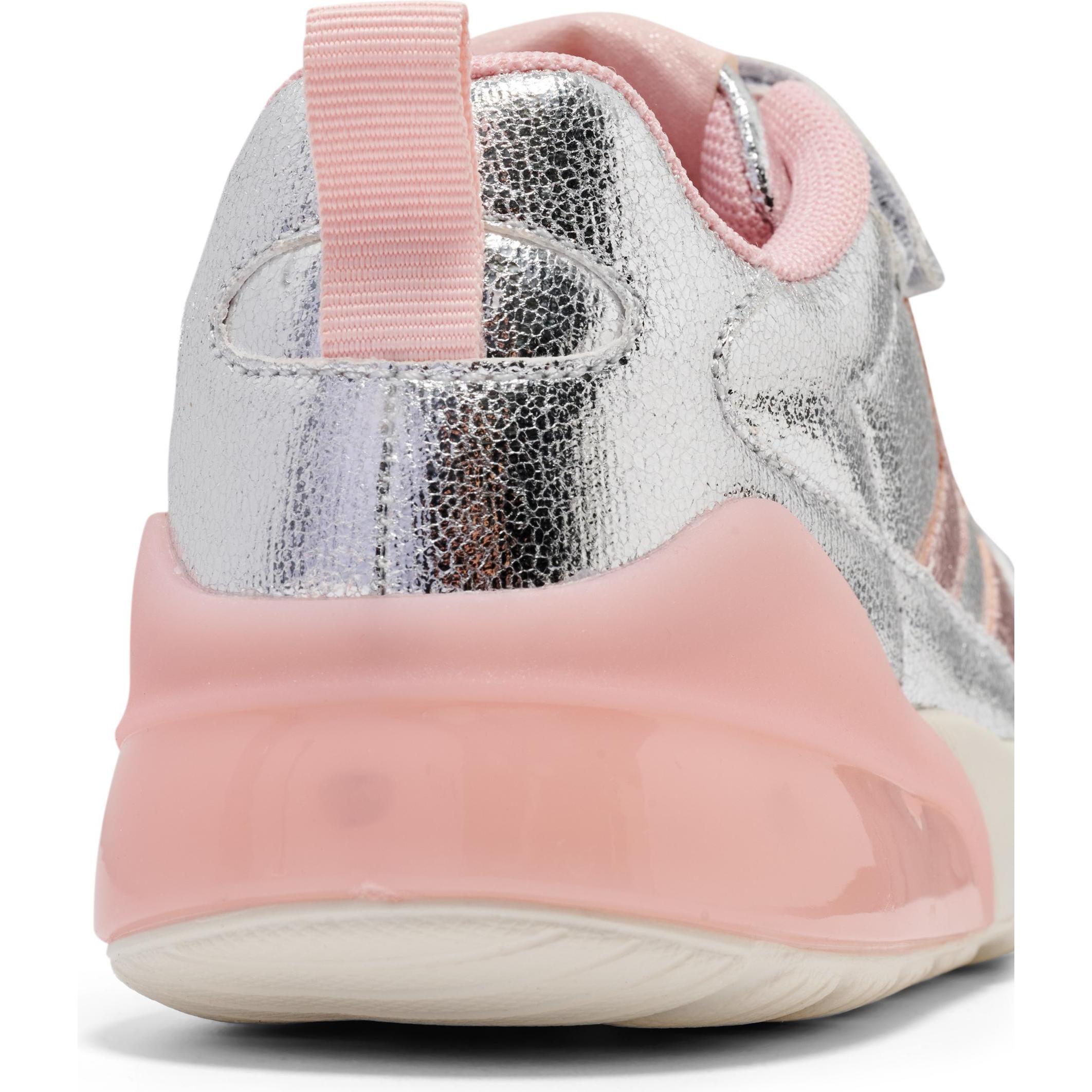 Hummel Daylight Glitter Kinderschuhe EU 30 | Mit LED-Lichtern | Silber Glitzer | Klettverschluss
