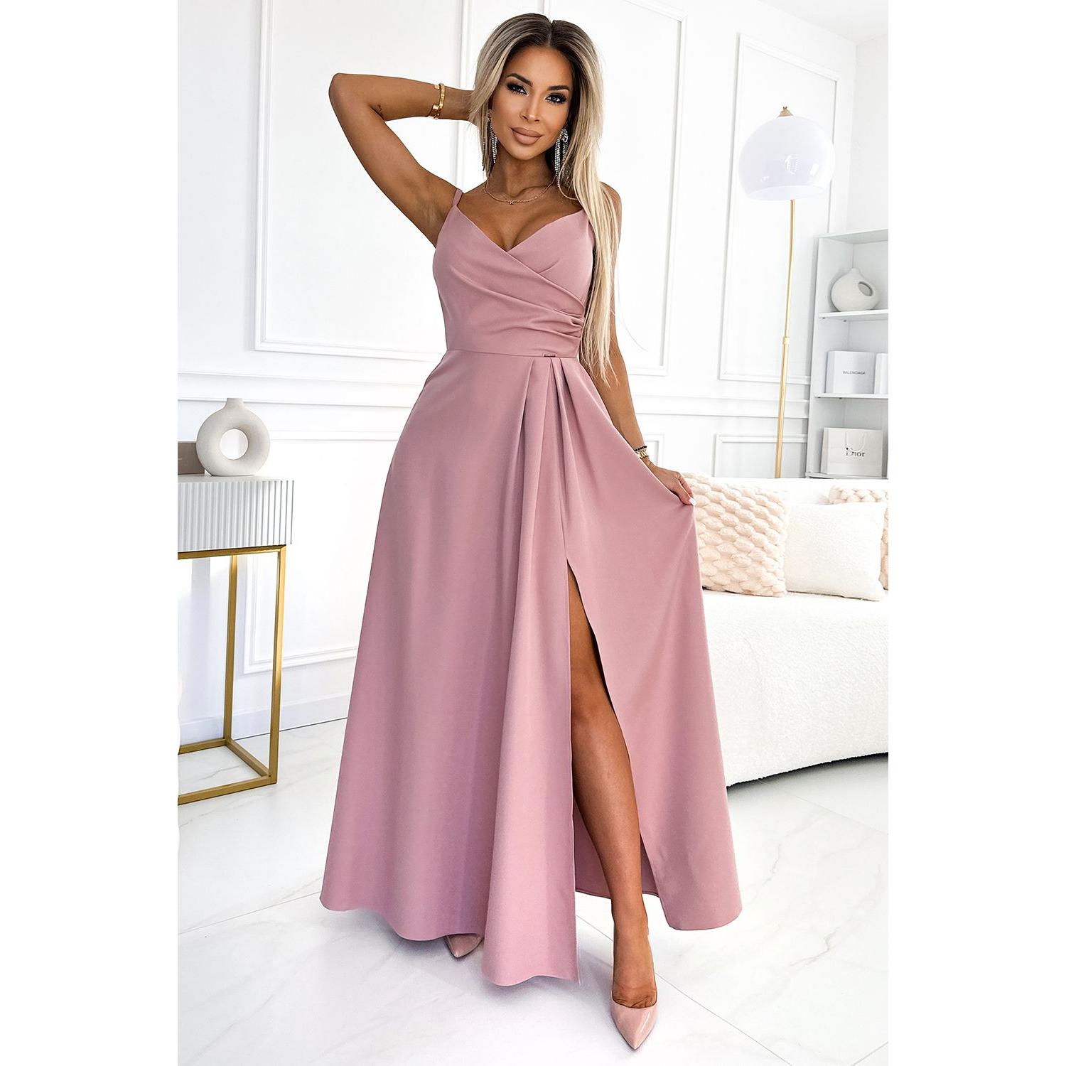 Numoco, Damen, Kleider, Langes Kleid model, Rosa, (S)