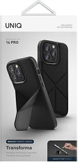 Productafbeelding Uniq etui Transforma iPhone 14 Pro 6.1" Magclick Oplaadcarny/ebony zwart (Apple iPhone 14 Pro)