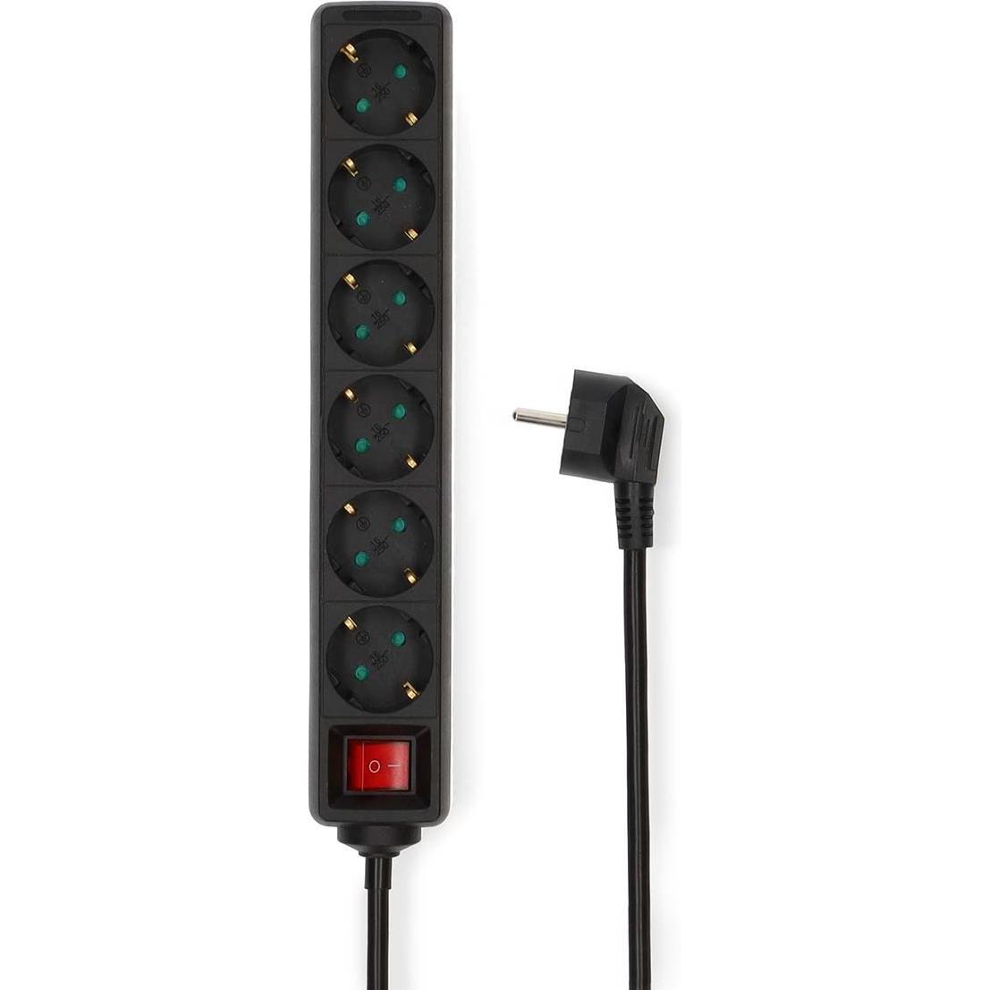 Nedis, Steckdosenleiste, Steckdosenleiste Schutzkontakt / Typ F (CEE 7/7) 6-Wege 3.00 m 3680 W 16 A Art der (6 x, CEE 7/...